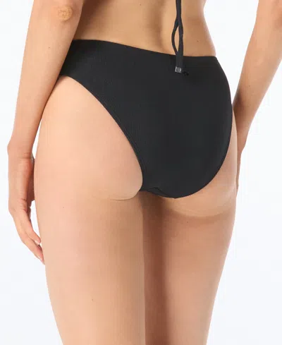 Shop Michael Kors Michael  Women's Solid Full Coverage Bikini Bottoms In Black