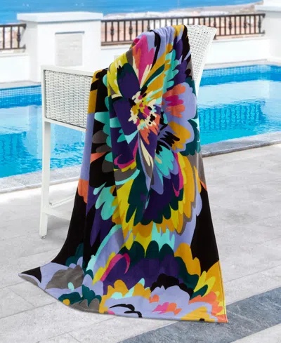 Shop Nicole Miller Bright Bloom Beach Towel, 36" X 68" In Multicolor
