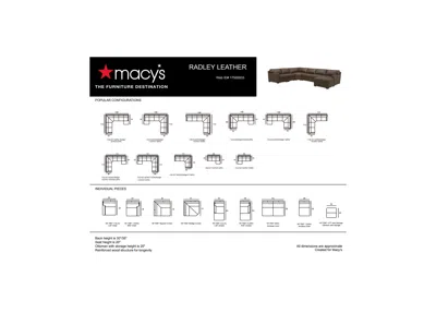 Shop Macy's Radley 3-pc. Leather Modular Chaise Sectional, Created For  In Light Natural