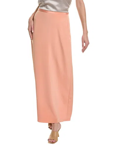 Shop Lafayette 148 New York Silk-blend Maxi Skirt In Orange