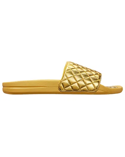 Shop Apl Athletic Propulsion Labs Apl Lusso Leather Slide In Yellow