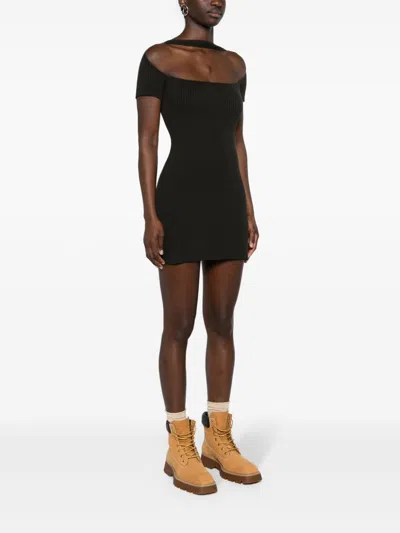 Courrèges Women's "hyperbole Mini Ribbed Jersey Dress With