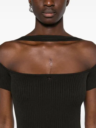 Courrèges Women's "hyperbole Mini Ribbed Jersey Dress With
