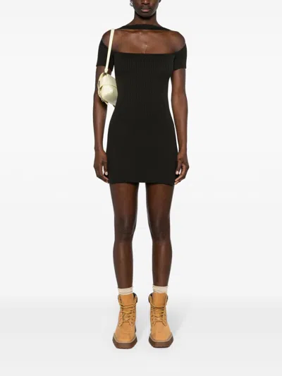 Courrèges Women's "hyperbole Mini Ribbed Jersey Dress With