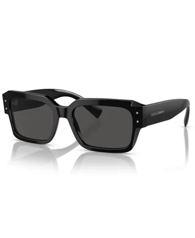 Dolce & Gabbana Sharped Rectangle-frame Sunglasses In Black
