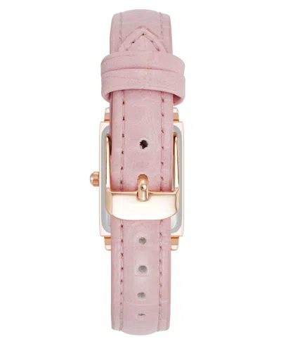 Shop Anne Klein Women's Quartz Pink Leather Band Watch, 21mm In No Color