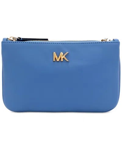 Shop Michael Kors Michael  Women's Reversible Leather Belt Bag In French Blue