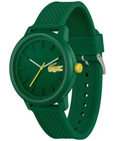 Lacoste Unisex L.12.12. Green Silicone Strap Watch 48mm In Green