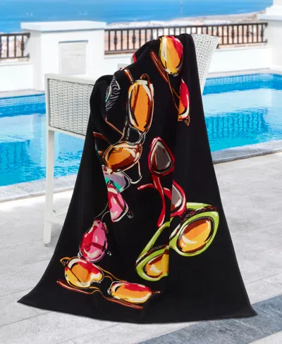 Shop Nicole Miller Colorful Shades Beach Towel, 36" X 68" In Multicolor