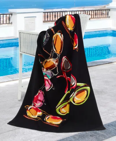 Nicole Miller Colorful Shades Beach Towel, 36" X 68" In Multicolor
