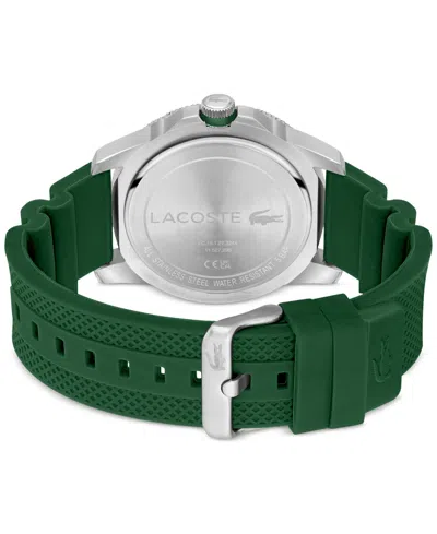Shop Lacoste Men's Green Silicone Strap Watch 46mm