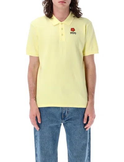 Shop Kenzo Boke Flower Embroidered Polo Shirt In Yellow