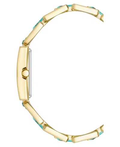 Shop Anne Klein Women's Quartz Gold-tone Alloy Linkturquoise Bracelet Watch, 21mm In No Color