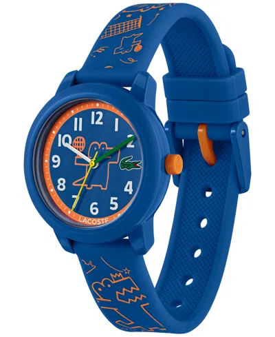 Shop Lacoste Kid's Blue Printed Silicone Strap Watch 33mm