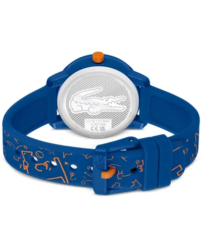 Shop Lacoste Kid's Blue Printed Silicone Strap Watch 33mm
