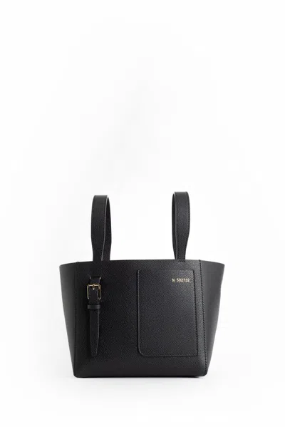 Shop Valextra Mini Soft Bucket Bag In Black