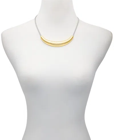 Shop Vince Camuto Two-tone Statement Necklace, 18" + 2" Extension In Gold