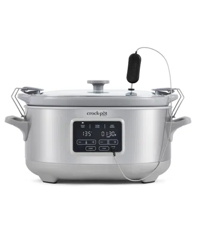 Shop Crock-pot 7 Qt. Cook Carry Programmable Slow Cooker With Sous Vide, Stainless Steel In No Color