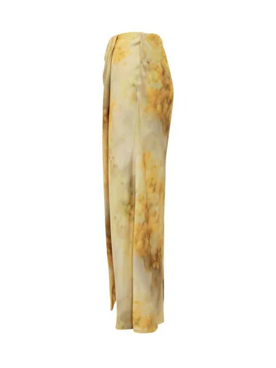 Shop Pinko Carasina Skirt In Yellow