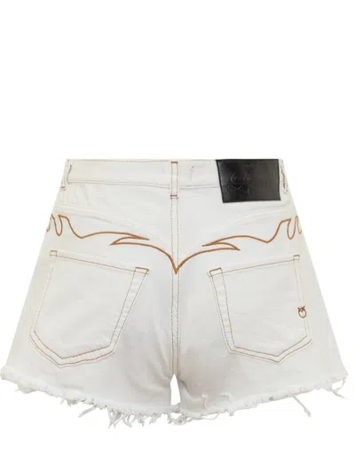 Shop Pinko Honey Bull Shorts In White