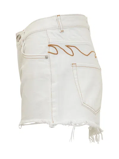 Shop Pinko Honey Bull Shorts In White