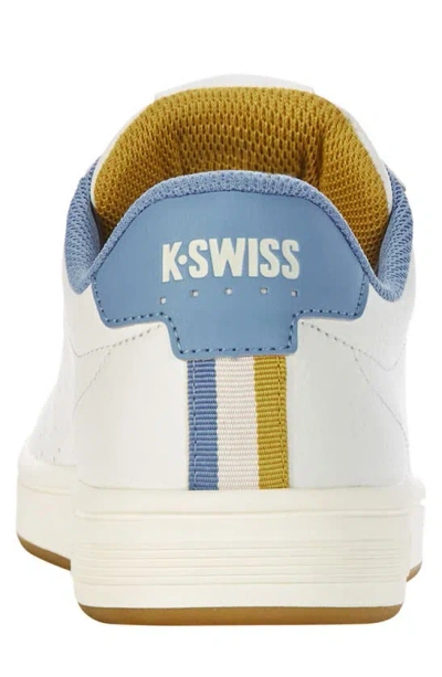 Shop K-swiss Base Court Sneaker In Star White/ Blue/ Golden Spice