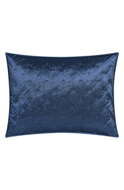Shop Inspired Home Velvet 3-piece Comforter Set In Navy