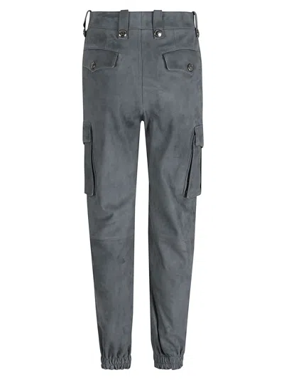 Shop Ermanno Scervino Dyed Rib Cargo Pants In Iron