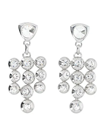 Shop Area Crystal Chandelier Earrings In Silver