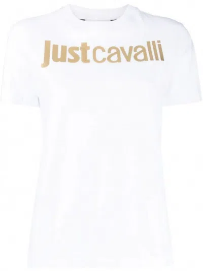 Shop Just Cavalli T-shirt In White