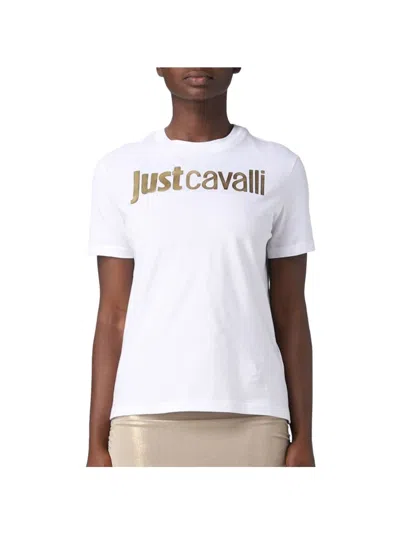 Shop Just Cavalli T-shirt In White