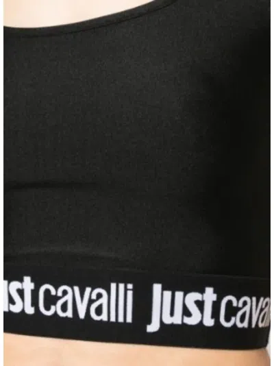 Shop Just Cavalli Crop Top. In Black
