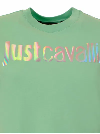 Shop Just Cavalli T-shirt In Green