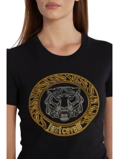 Shop Just Cavalli Womens T-shirt In Black