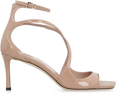 Shop Jimmy Choo Azia Patent Leather Sandals In Pink