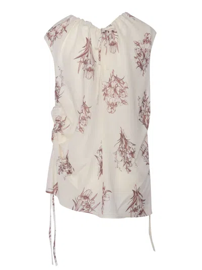 Ballantyne White Top With Prints In White