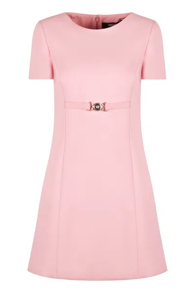 Shop Versace Viscose Dress In Pink