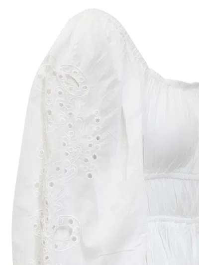 Shop Pinko Fandango Dress In Bianco-biancaneve