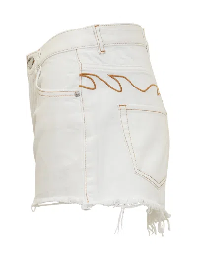 Shop Pinko Honey Bull Shorts In Bianco-biancaneve