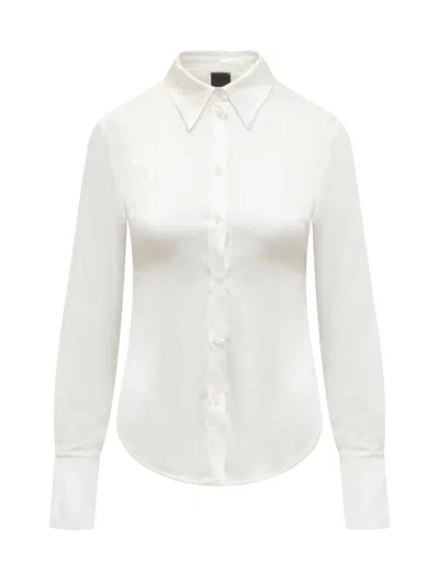 Shop Pinko Criminale Silk Shirt In White