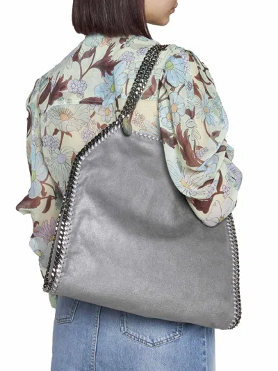 Shop Stella Mccartney Shoulder Bag In Light Grey
