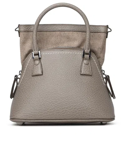 Shop Maison Margiela Micro 5ac Classique Bag In Dove-gray Leather In Grey