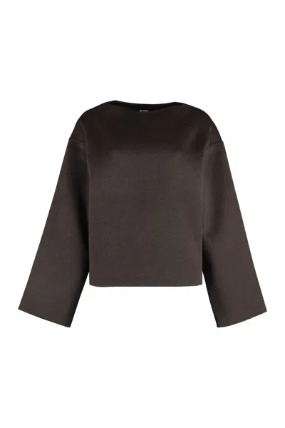 Shop Totême Wool Sweater In Brown