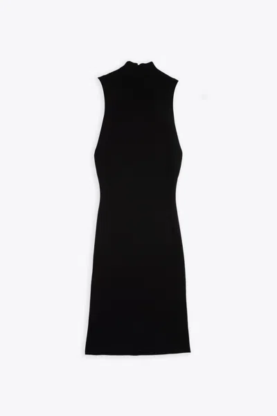 Shop Diesel M-onerva Black Rib-knitted Turtleneck Dress- M Onerva In Nero