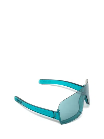 Shop Gucci Gg1637s Light Blue Sunglasses
