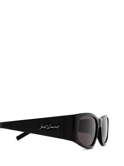 Shop Saint Laurent Sl 329 Black Sunglasses