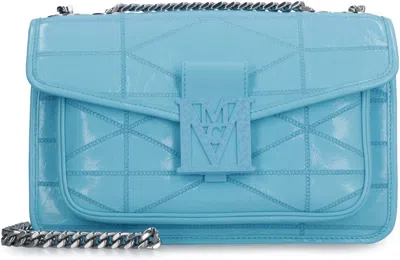 Shop Mcm Travia Leather Crossbody Bag In Light Blue