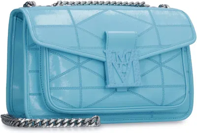 Shop Mcm Travia Leather Crossbody Bag In Light Blue