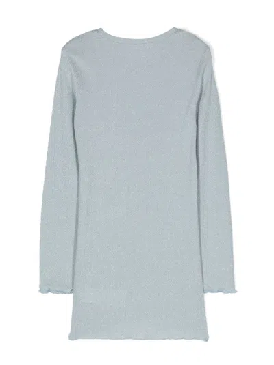 Shop Caffe' D'orzo Cardigan A Coste In Light Blue