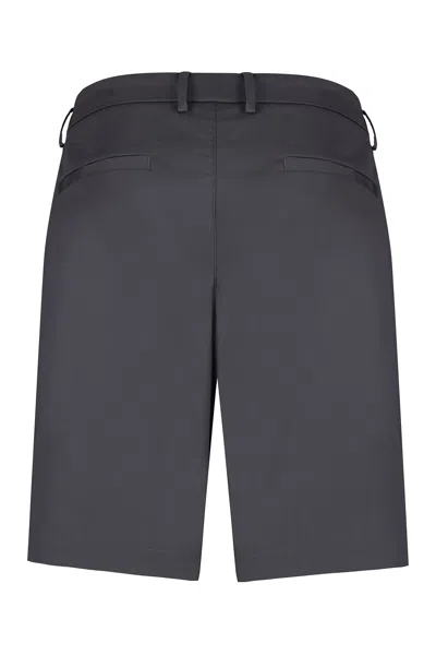 Hugo Boss Boss Cotton Bermuda Shorts In Grey